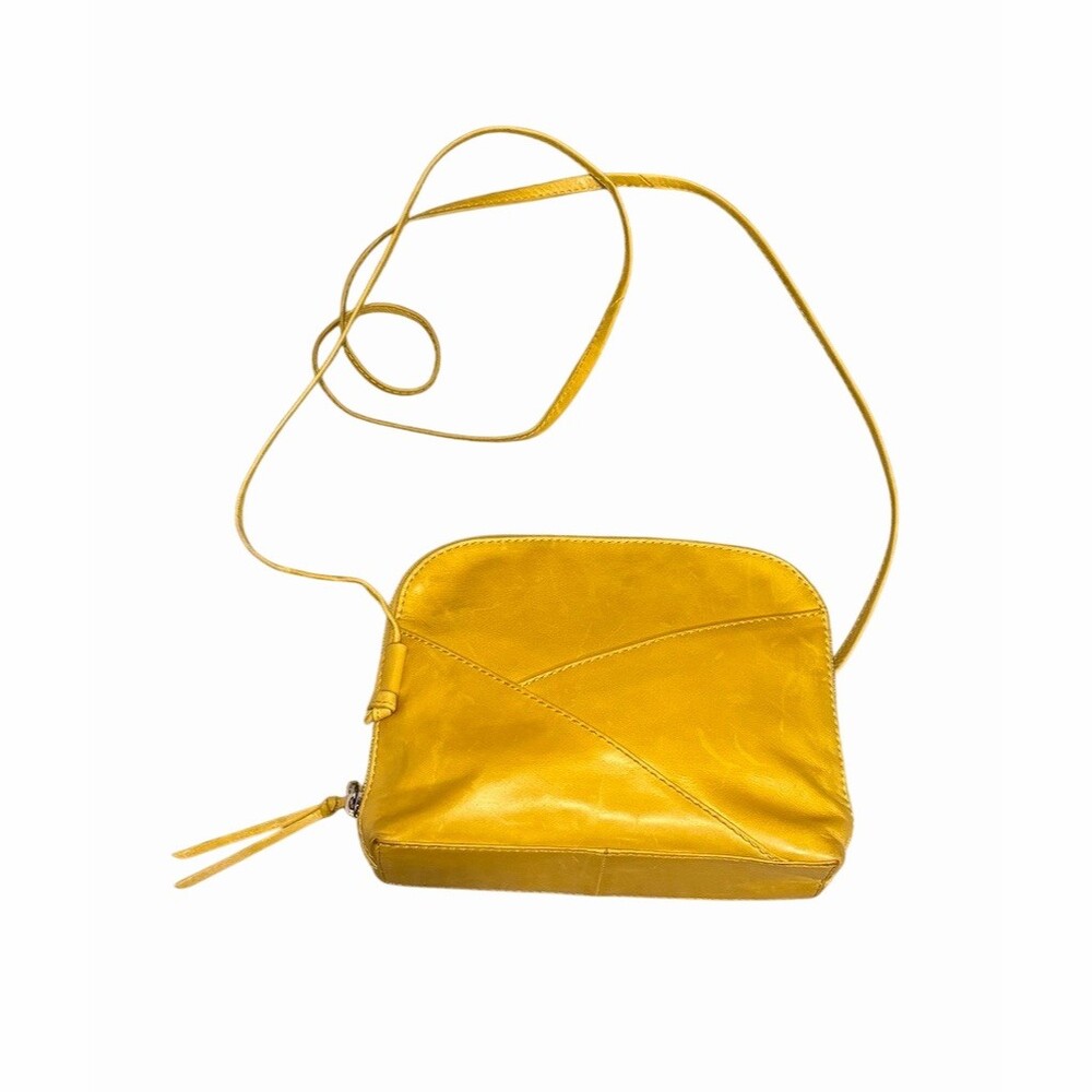 Hobo International Yellow Crossbody Bag Zip Top Floral Lined